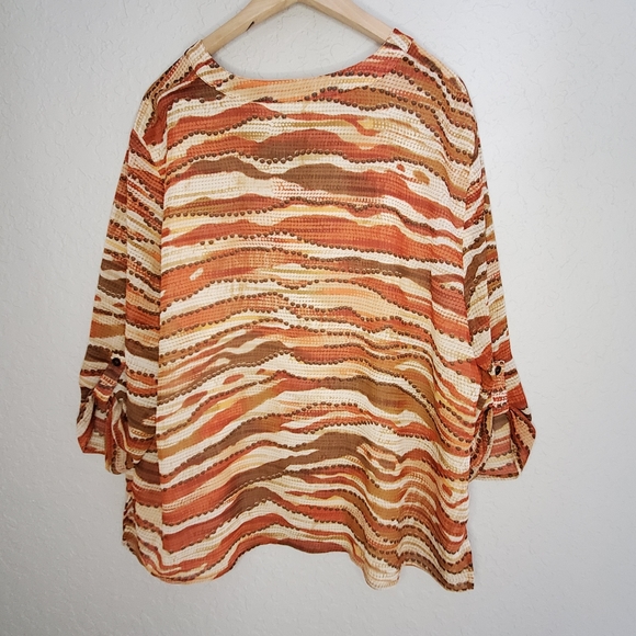 ❤️Alfred Dunner Woman Plus Size 22 Abstract Print Blouse - Picture 3 of 7